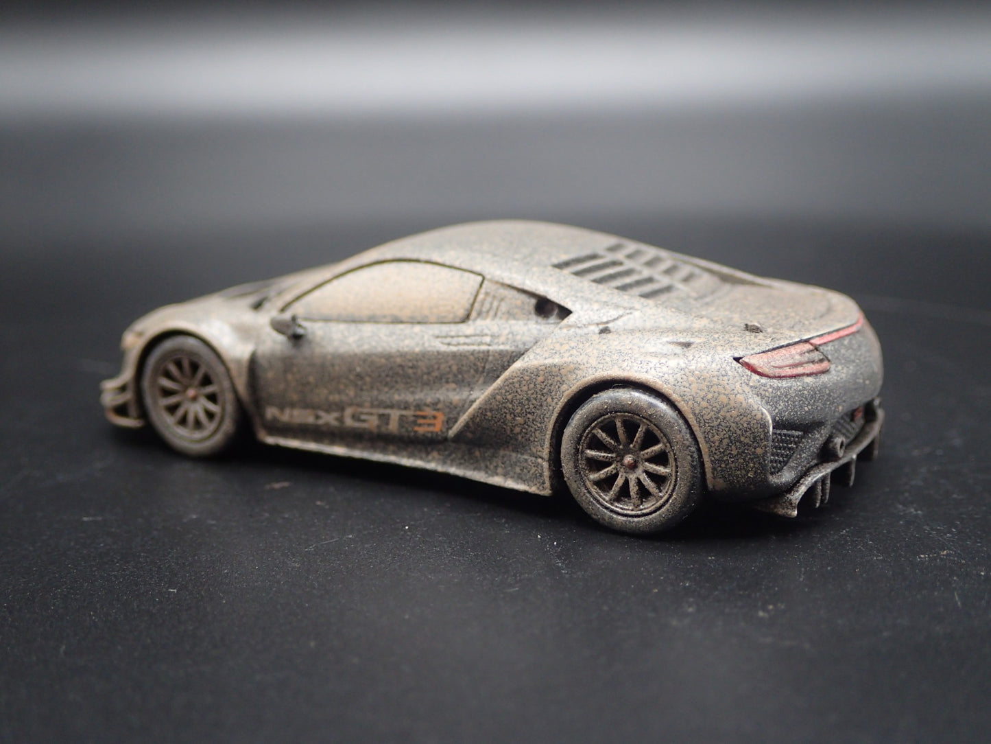 2016-2022 ACURA NSX GT3 RACE WRECKED MUDDY 1:64 SCALE DIORAMA DIECAST MODEL CAR