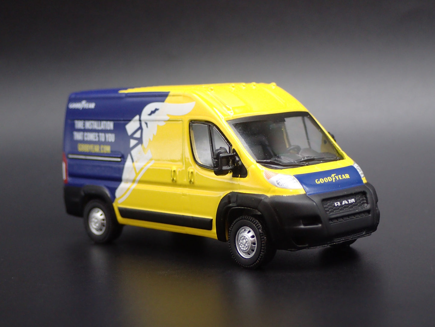 2019 19 RAM PROMASTER SPRINTER VAN GOODYEAR 1:64 SCALE DIORAMA DIECAST MODEL CAR