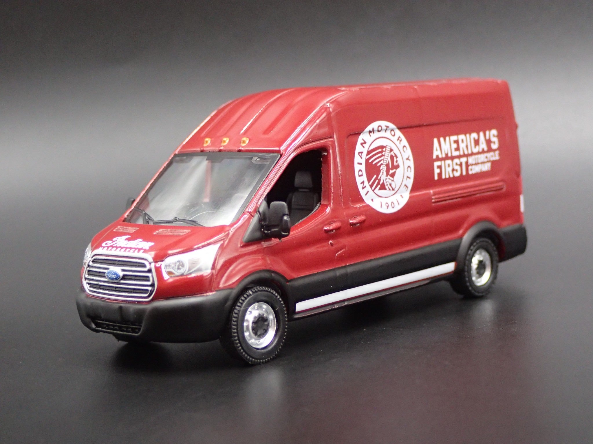 2015 15 FORD TRANSIT SPRINTER VAN INDIAN MOTORCYCLE 1:64 SCALE DIECAST ...