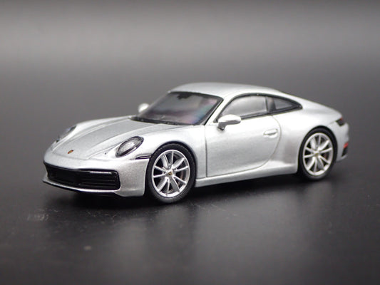 2018-2025 PORSCHE 911 CARRERA 4S 992 SILVER 1:64 SCALE DIORAMA DIECAST MODEL CAR