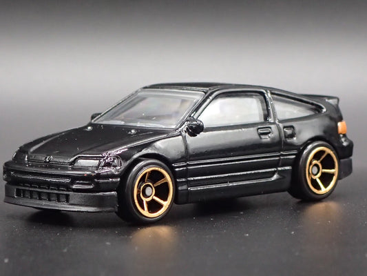 1984-1991 HONDA CRX BLACK 1:64 SCALE COLLECTIBLE DIORAMA DIECAST MODEL CAR