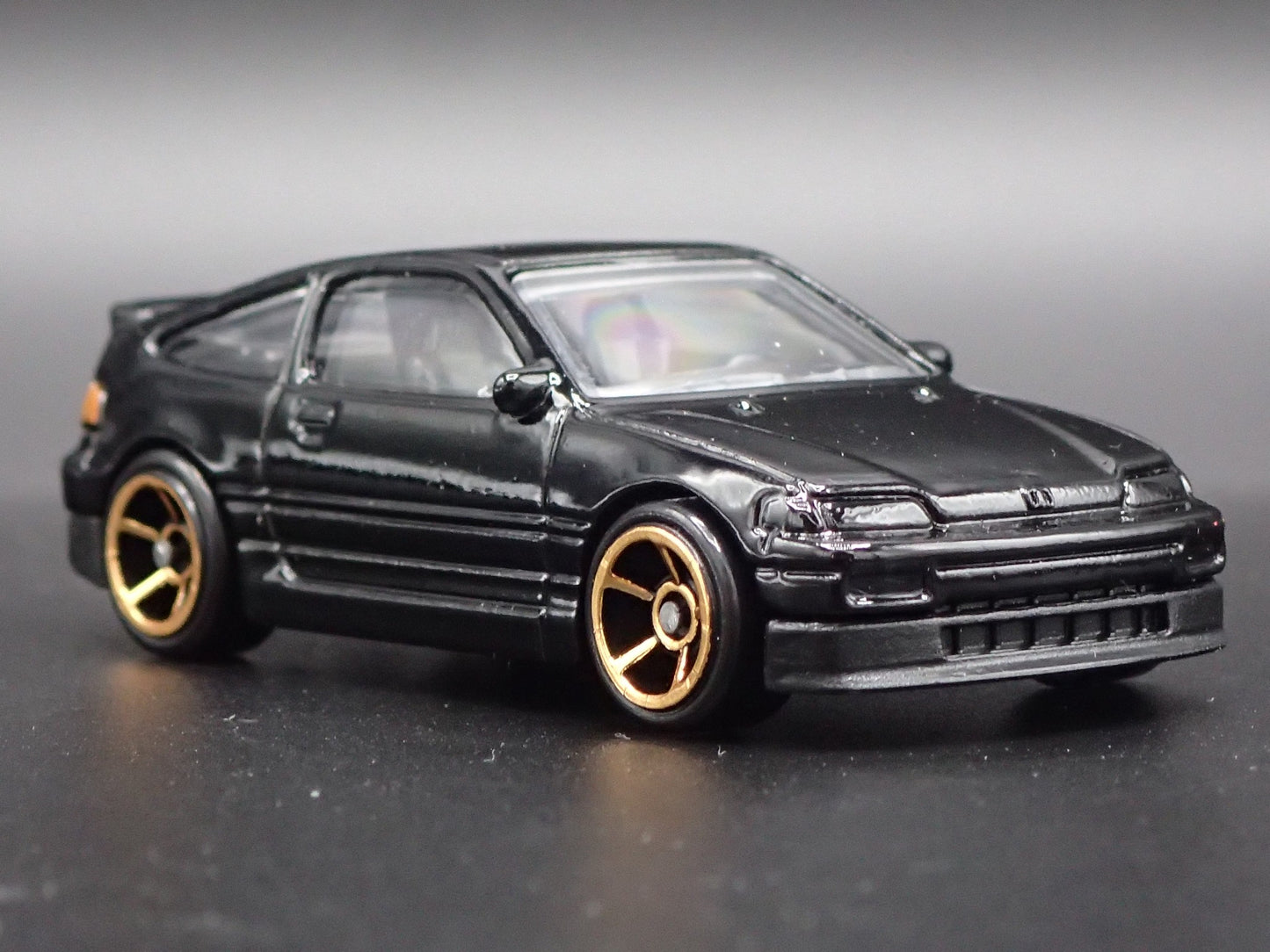 1984-1991 HONDA CRX BLACK 1:64 SCALE COLLECTIBLE DIORAMA DIECAST MODEL CAR
