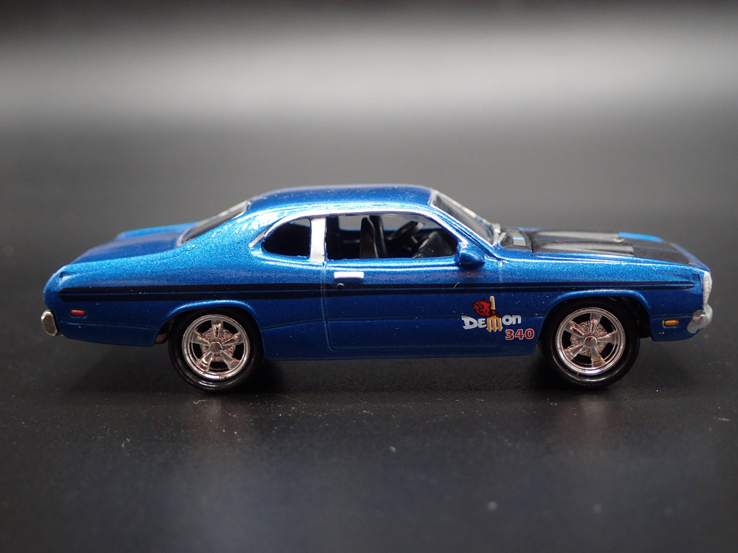 1971 71 DODGE DEMON BLUE RARE 1/64 SCALE COLLECTIBLE DIORAMA DIECAST MODEL CAR