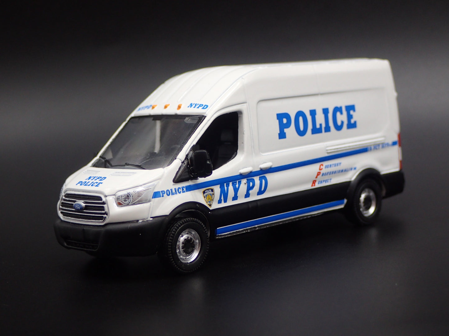 2015 15 FORD TRANSIT SPRINTER VAN NYC POLICE WHITE 1:64 SCALE DIECAST MODEL CAR