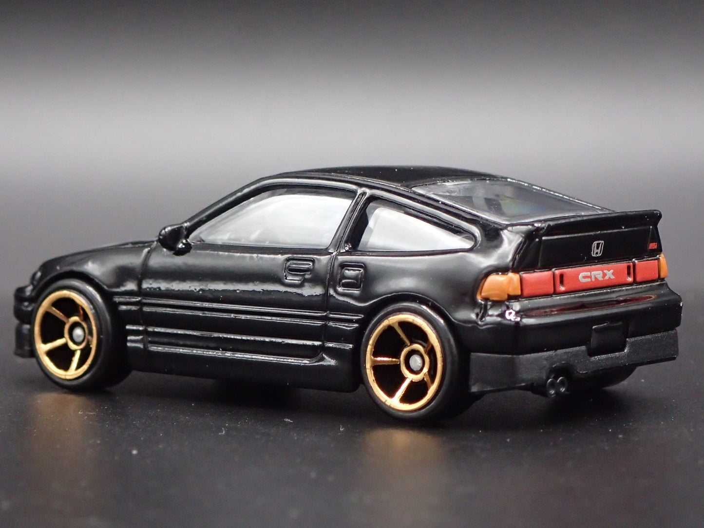 1984-1991 HONDA CRX BLACK 1:64 SCALE COLLECTIBLE DIORAMA DIECAST MODEL CAR