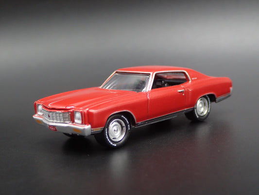 1971 71 CHEVY CHEVROLET MONTE CARLO SS RED 1:64 SCALE DIORAMA DIECAST MODEL CAR