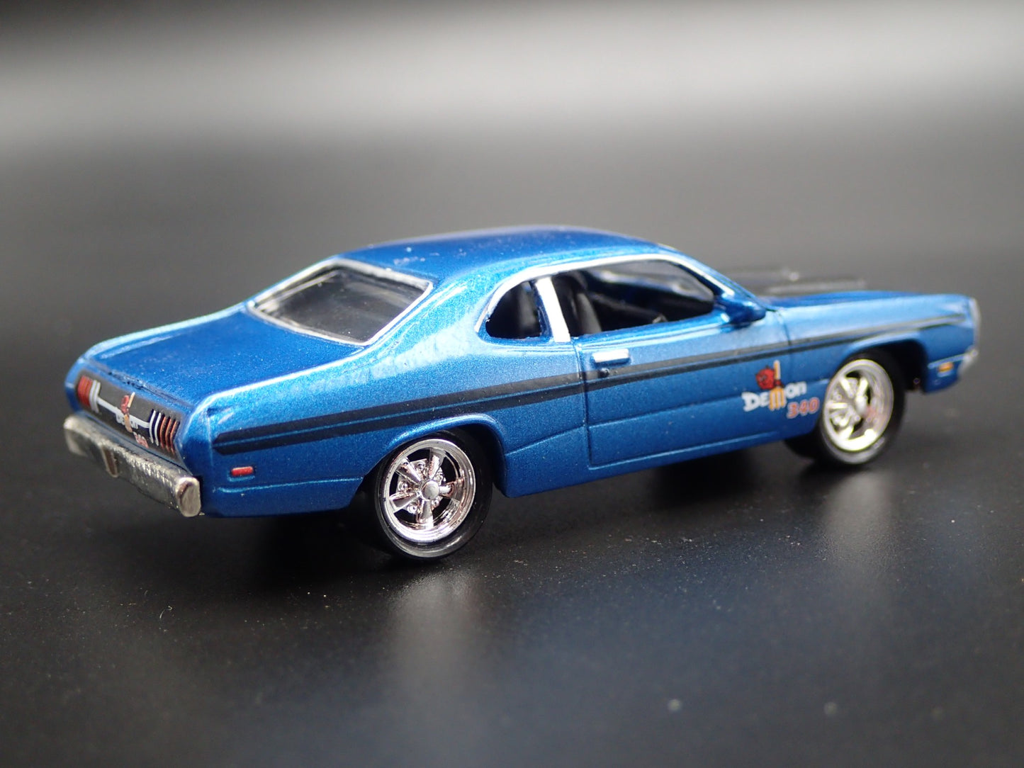 1971 71 DODGE DEMON BLUE RARE 1/64 SCALE COLLECTIBLE DIORAMA DIECAST MODEL CAR