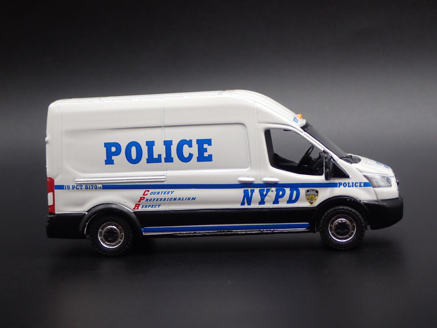 2015 15 FORD TRANSIT SPRINTER VAN NYC POLICE WHITE 1:64 SCALE DIECAST MODEL CAR