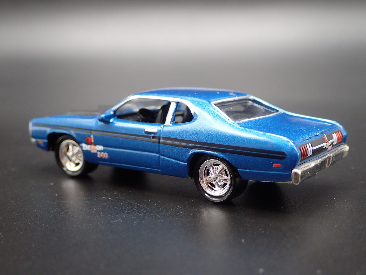 1971 71 DODGE DEMON BLUE RARE 1/64 SCALE COLLECTIBLE DIORAMA DIECAST MODEL CAR