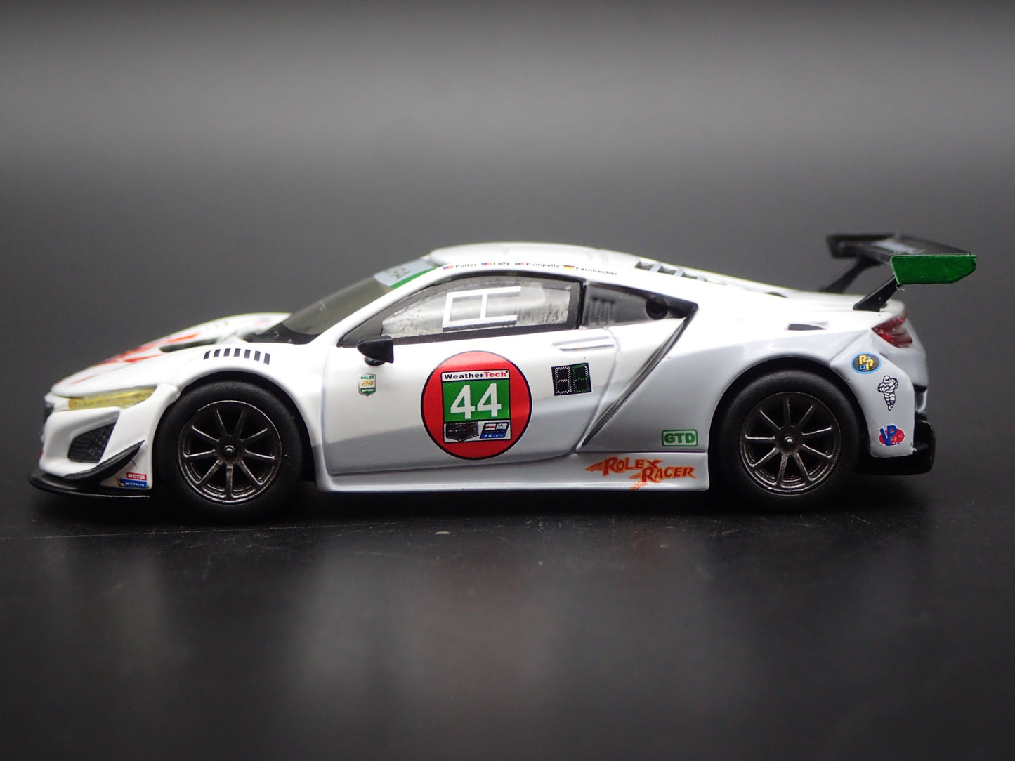 2016-2022 ACURA NSX GT3 EVO #44 IMSA RACING 1:64 SCALE DIORAMA DIECAST MODEL CAR