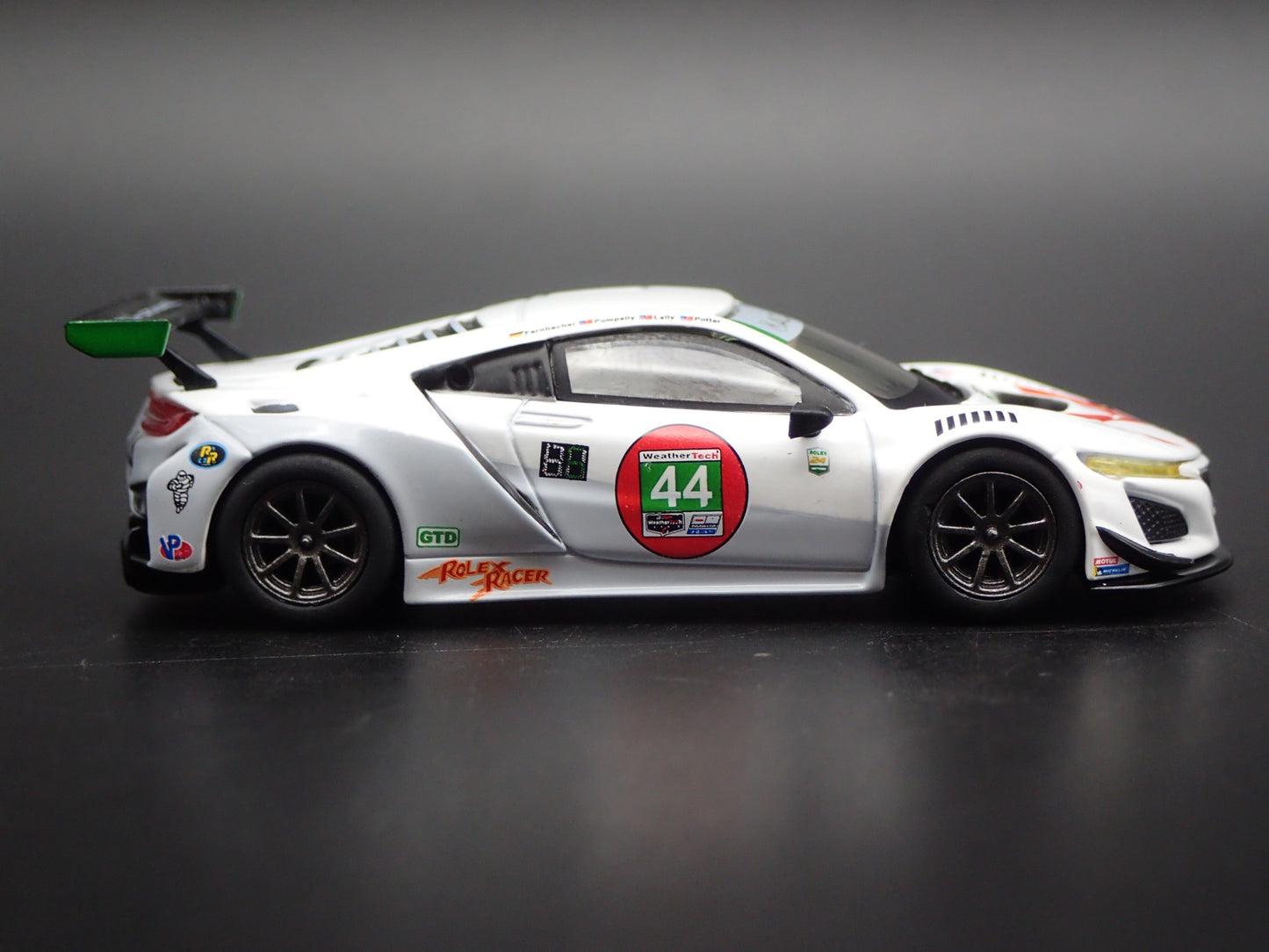 2016-2022 ACURA NSX GT3 EVO #44 IMSA RACING 1:64 SCALE DIORAMA DIECAST MODEL CAR