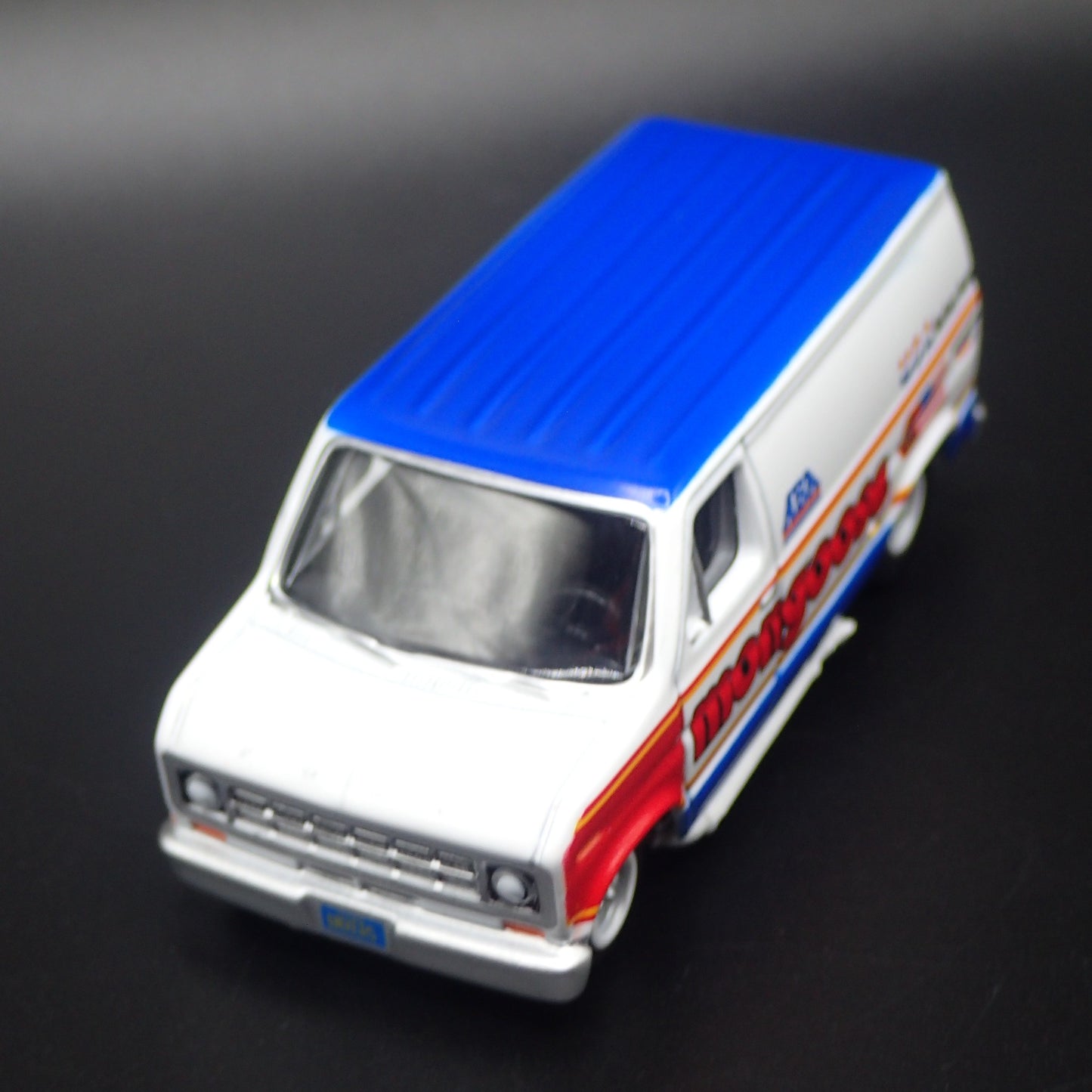 1975-1991 FORD ECONOLINE VAN MONGOOSE USA TEAM 1:64 SCALE DIECAST MODEL CAR
