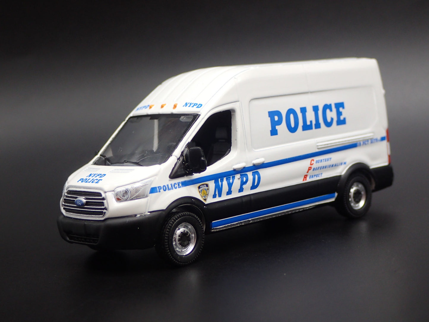 2015 15 FORD TRANSIT SPRINTER VAN NYC POLICE WHITE 1:64 SCALE DIECAST MODEL CAR