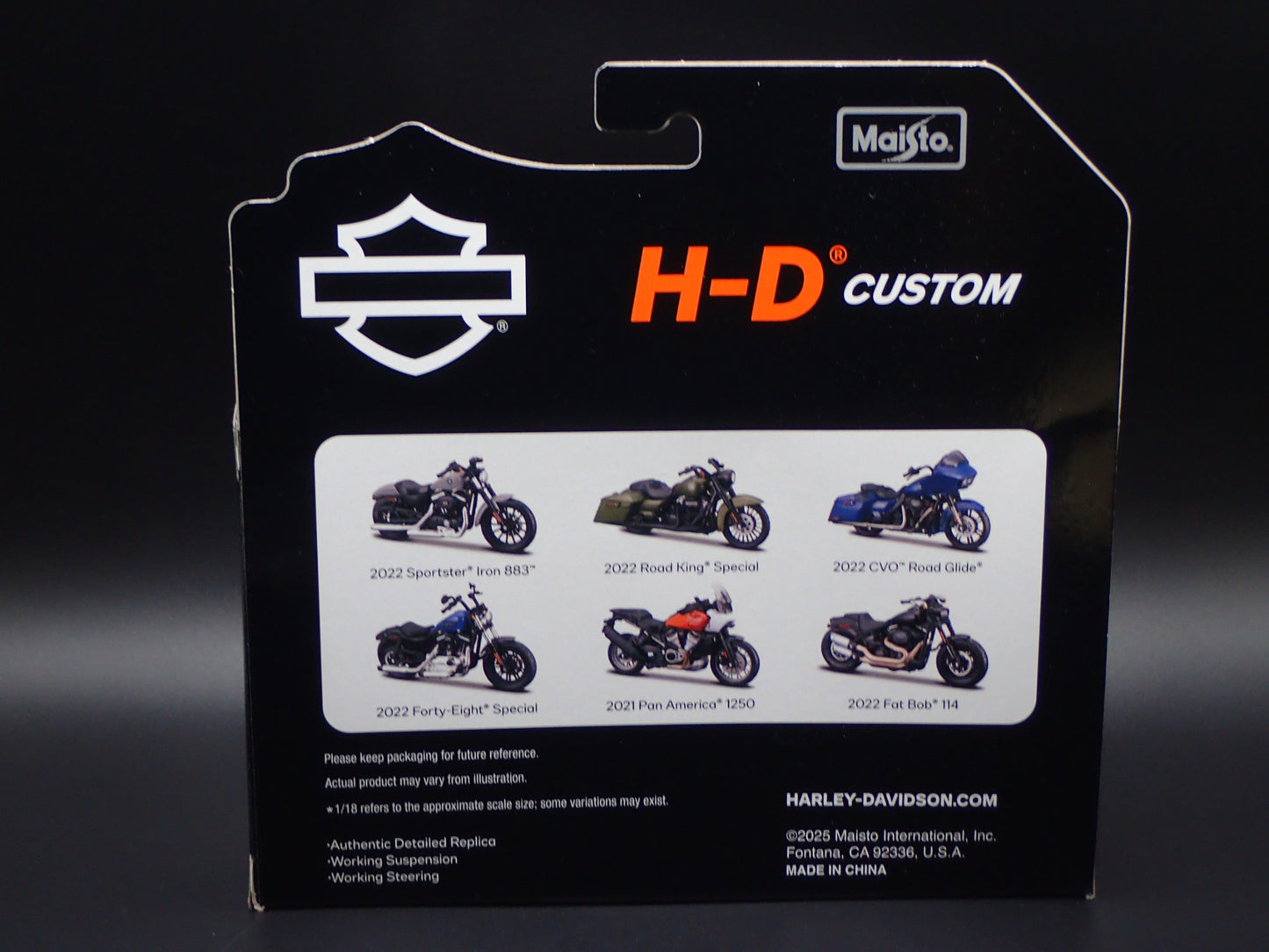 2022 FAT BOB 114 HARLEY DAVIDSON MOTORCYCLE MAISTO SERIES 43 1/18 DIECAST MODEL