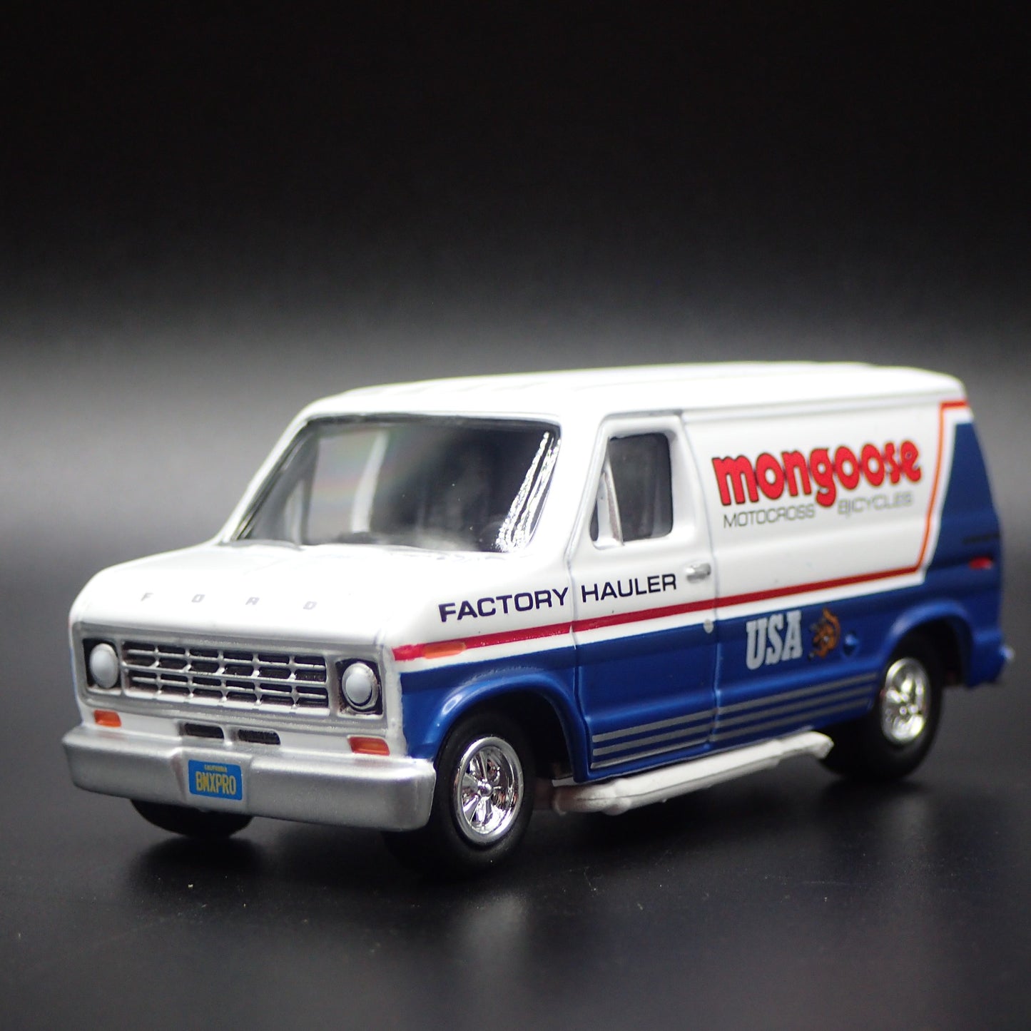 1975-1991 FORD ECONOLINE VAN MONGOOSE MOTOCROSS 1:64 SCALE DIECAST MODEL CAR