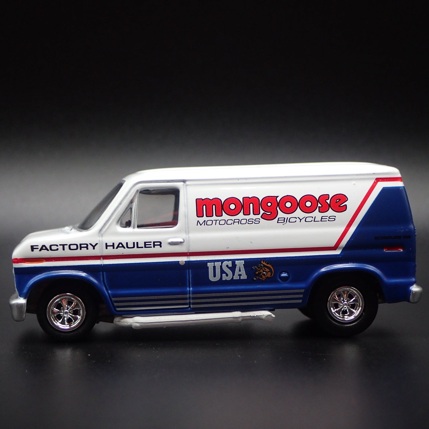 1975-1991 FORD ECONOLINE VAN MONGOOSE MOTOCROSS 1:64 SCALE DIECAST MODEL CAR