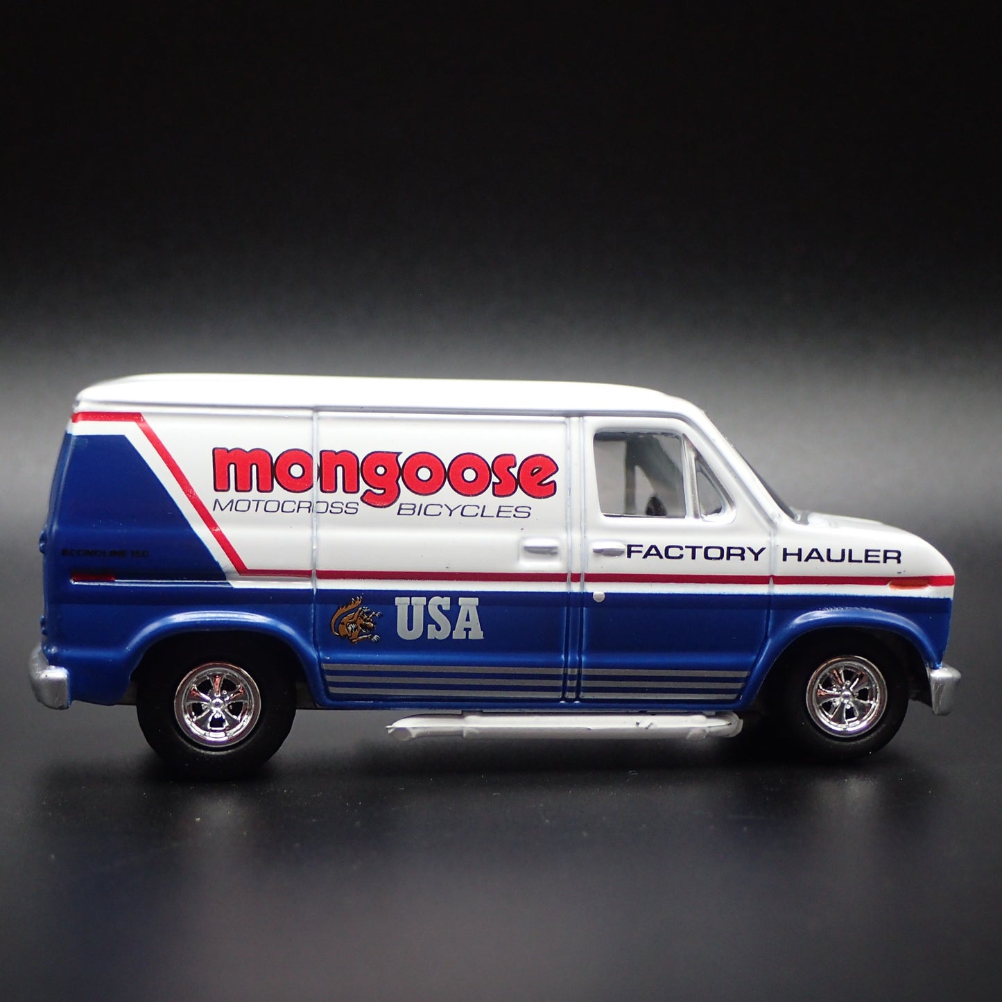 1975-1991 FORD ECONOLINE VAN MONGOOSE MOTOCROSS 1:64 SCALE DIECAST MODEL CAR