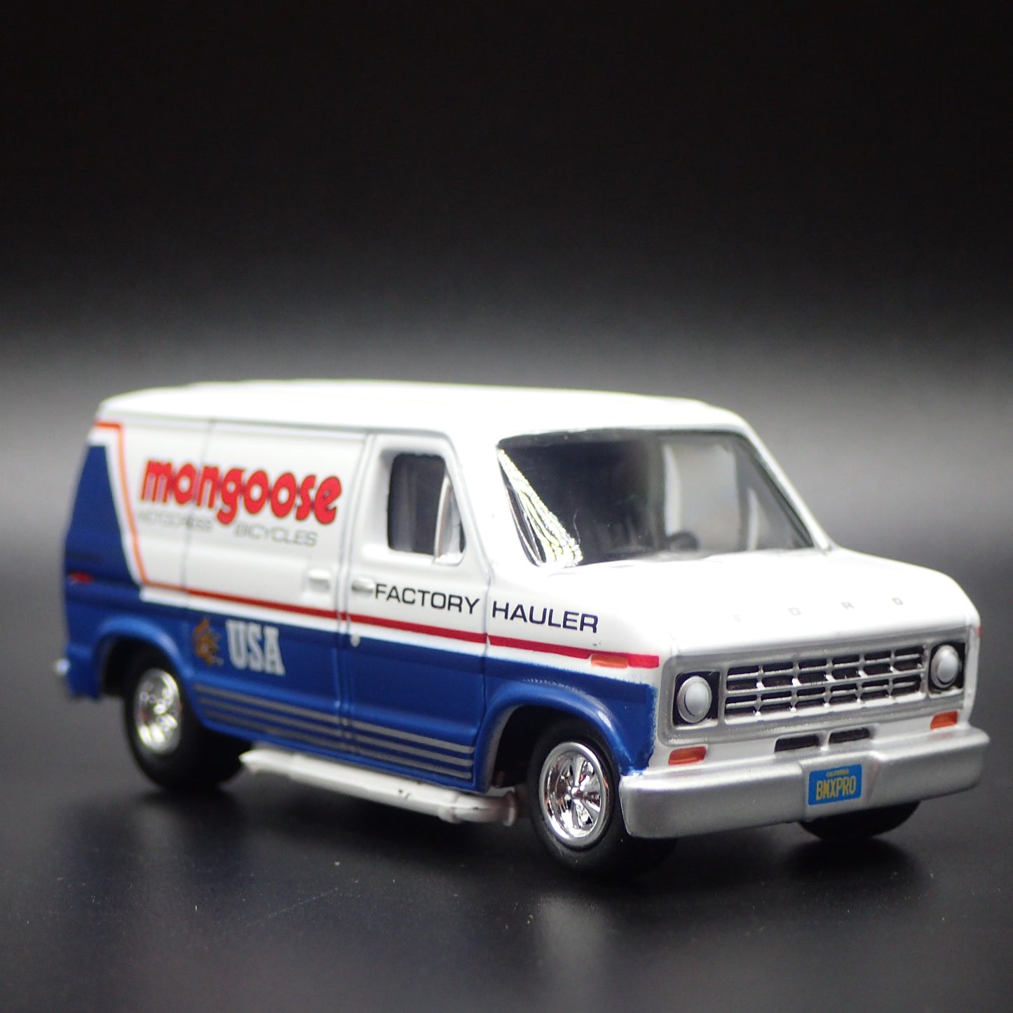 1975-1991 FORD ECONOLINE VAN MONGOOSE MOTOCROSS 1:64 SCALE DIECAST MODEL CAR