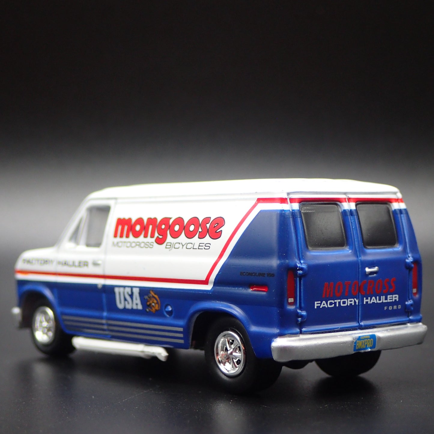 1975-1991 FORD ECONOLINE VAN MONGOOSE MOTOCROSS 1:64 SCALE DIECAST MODEL CAR
