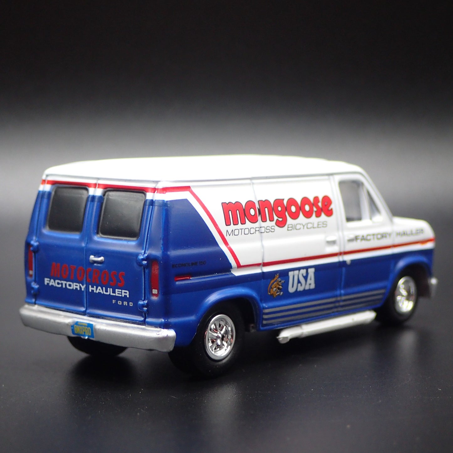 1975-1991 FORD ECONOLINE VAN MONGOOSE MOTOCROSS 1:64 SCALE DIECAST MODEL CAR