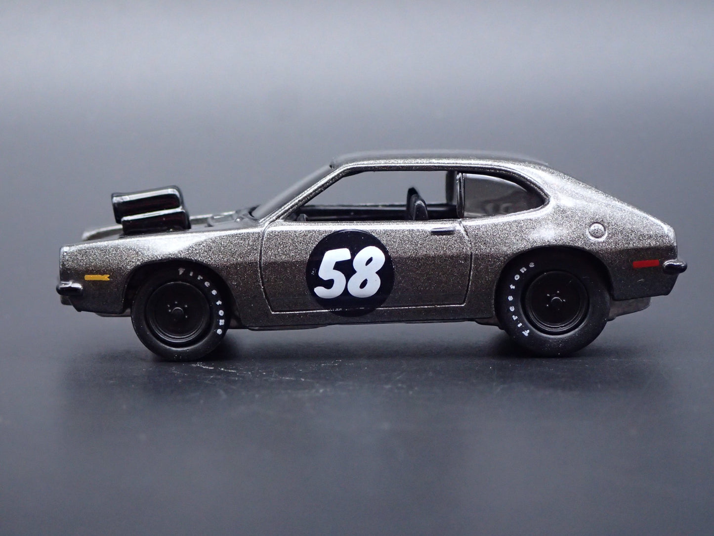 1971-1973 FORD PINTO GRAY RARE 1:64 SCALE COLLECTIBLE DIORAMA DIECAST MODEL CAR