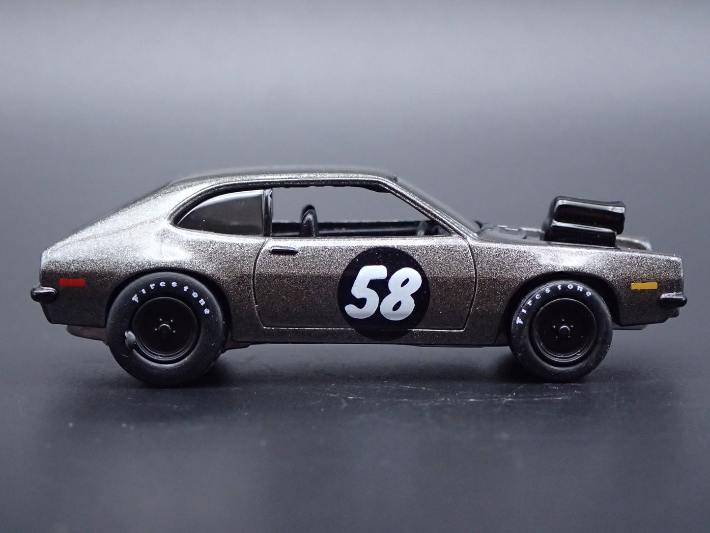 1971-1973 FORD PINTO GRAY RARE 1:64 SCALE COLLECTIBLE DIORAMA DIECAST MODEL CAR