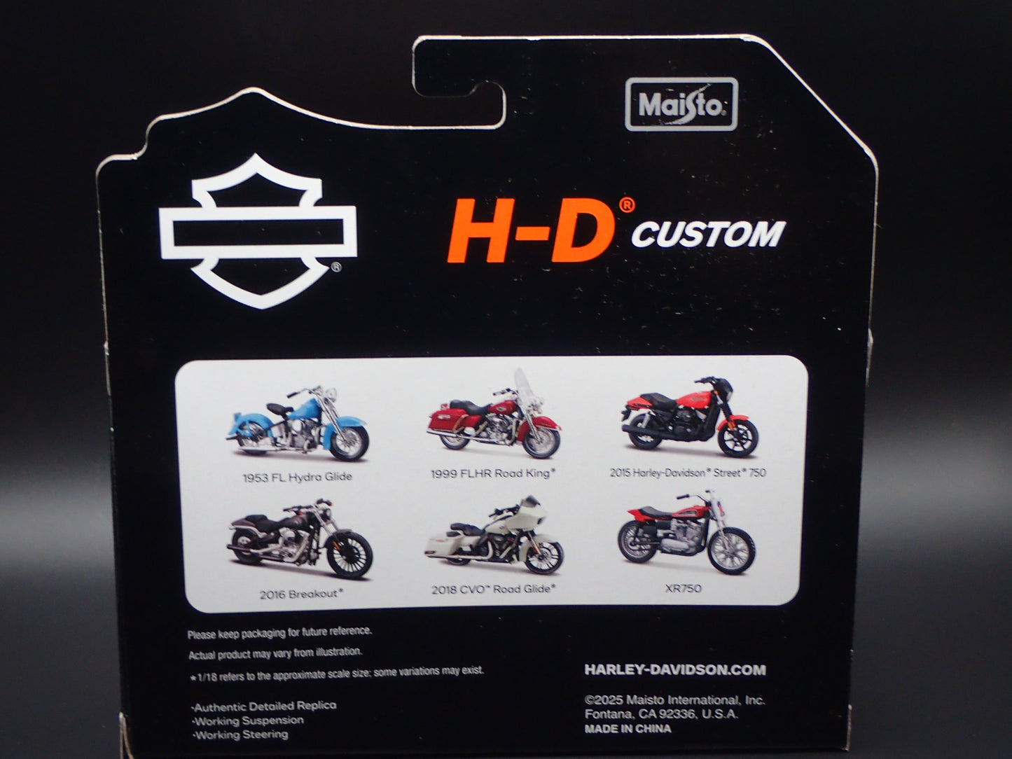 2015 15 STREET 750 HARLEY DAVIDSON MOTORCYCLE MAISTO SERIES 40 1/18 MODEL BIKE