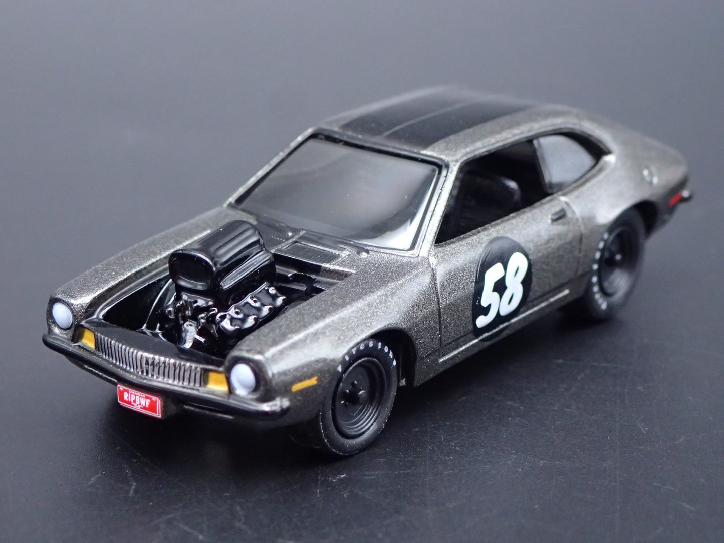 1971-1973 FORD PINTO GRAY RARE 1:64 SCALE COLLECTIBLE DIORAMA DIECAST MODEL CAR