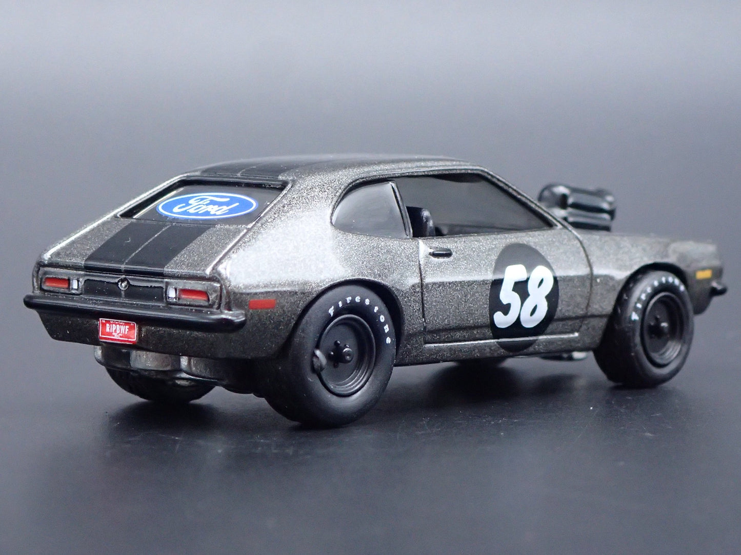 1971-1973 FORD PINTO GRAY RARE 1:64 SCALE COLLECTIBLE DIORAMA DIECAST MODEL CAR