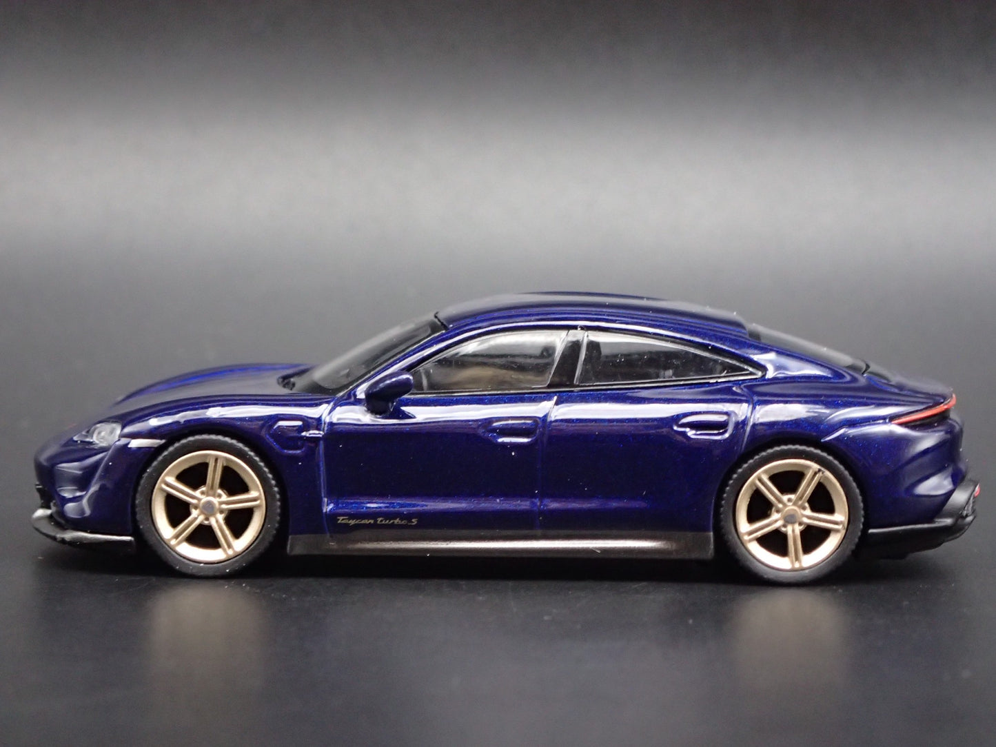 2019-2025 PORSCHE TAYCAN TURBO S BLUE 1:64 SCALE COLLECTIBLE DIECAST MODEL CAR