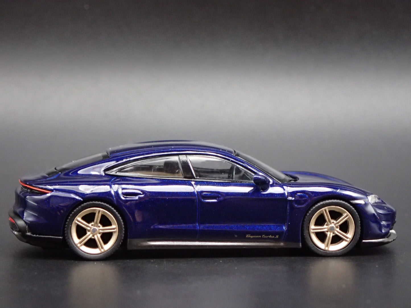 2019-2025 PORSCHE TAYCAN TURBO S BLUE 1:64 SCALE COLLECTIBLE DIECAST MODEL CAR