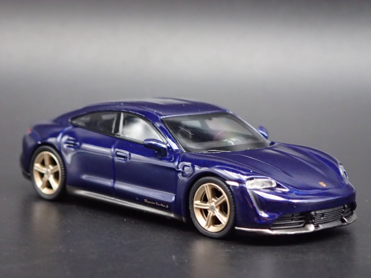 2019-2025 PORSCHE TAYCAN TURBO S BLUE 1:64 SCALE COLLECTIBLE DIECAST MODEL CAR