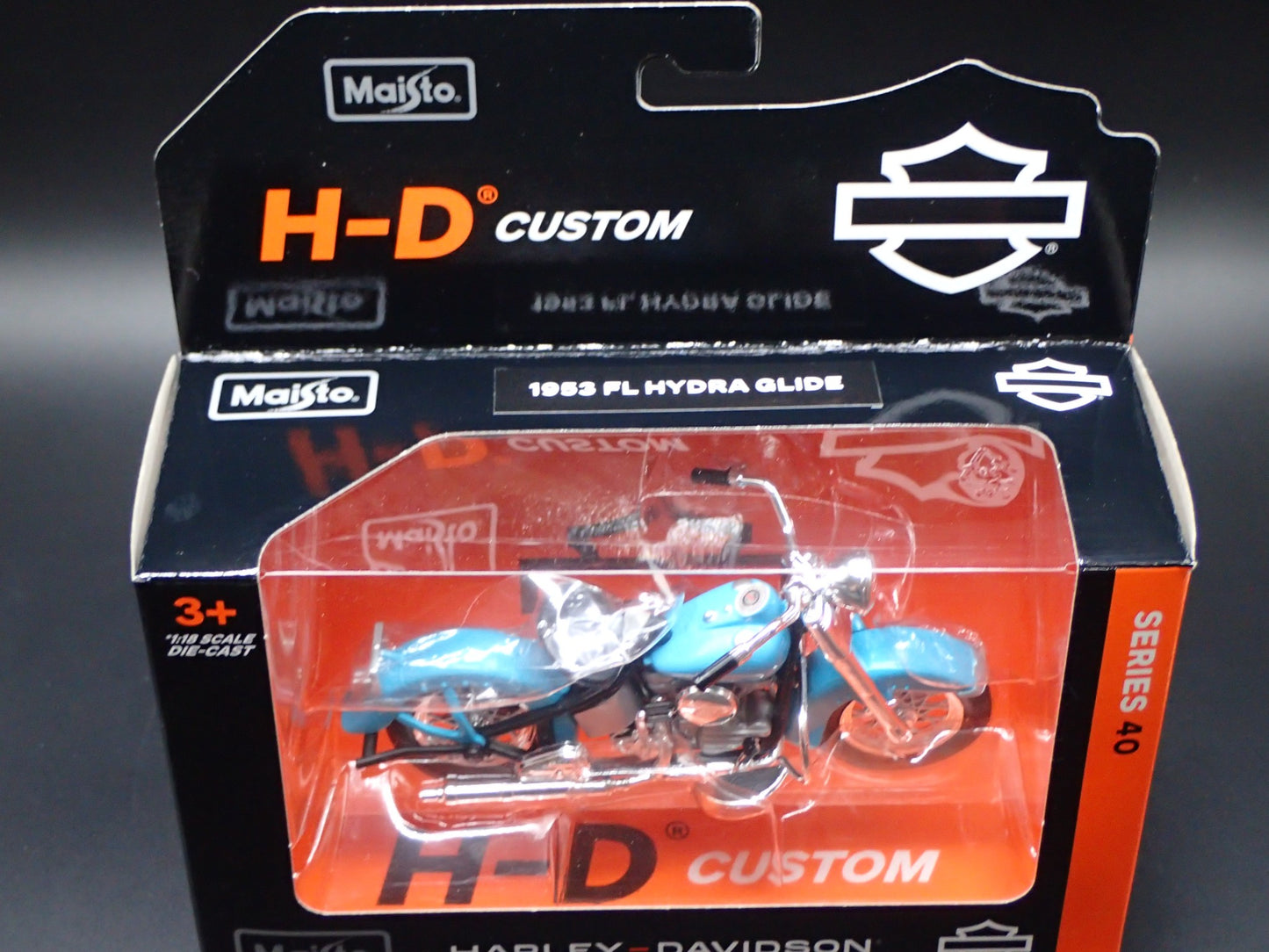 1953 53 FL HYDRA GLIDE HARLEY DAVIDSON MOTORCYCLE MAISTO SERIES 40 1/18 MODEL