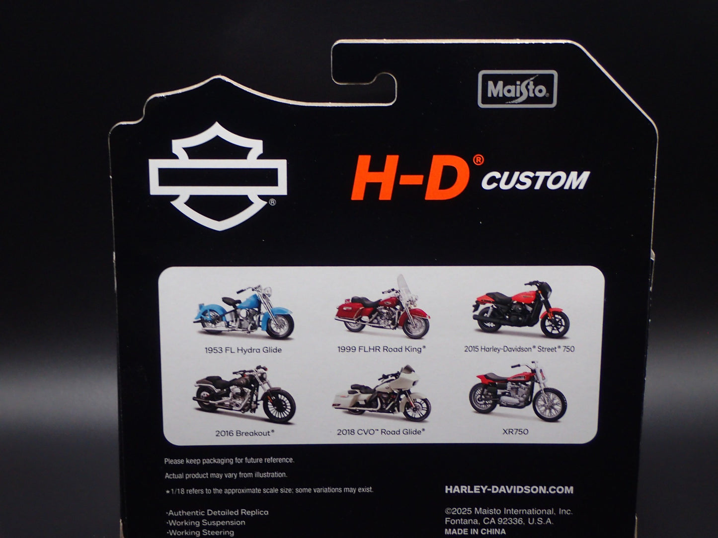 1953 53 FL HYDRA GLIDE HARLEY DAVIDSON MOTORCYCLE MAISTO SERIES 40 1/18 MODEL
