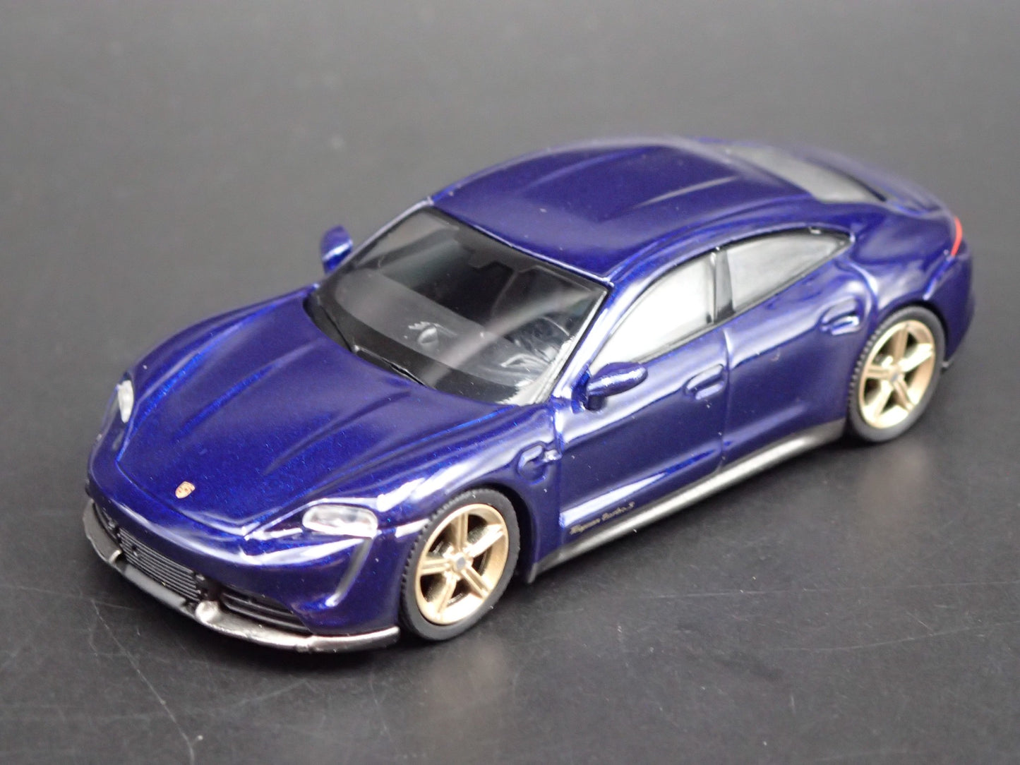 2019-2025 PORSCHE TAYCAN TURBO S BLUE 1:64 SCALE COLLECTIBLE DIECAST MODEL CAR