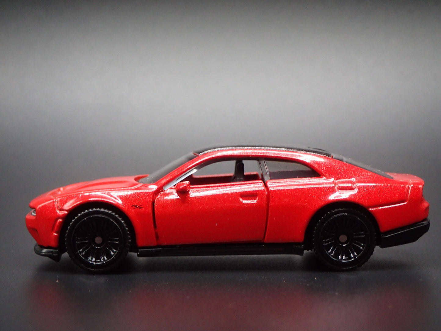 2024-2025 DODGE CHARGER RT EV ELECTRIC RED 1:64 SCALE DIORAMA DIECAST MODEL CAR