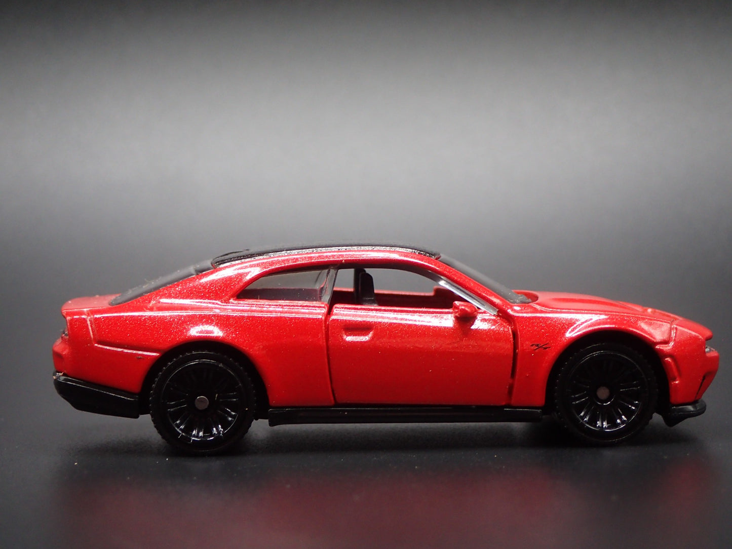 2024-2025 DODGE CHARGER RT EV ELECTRIC RED 1:64 SCALE DIORAMA DIECAST MODEL CAR