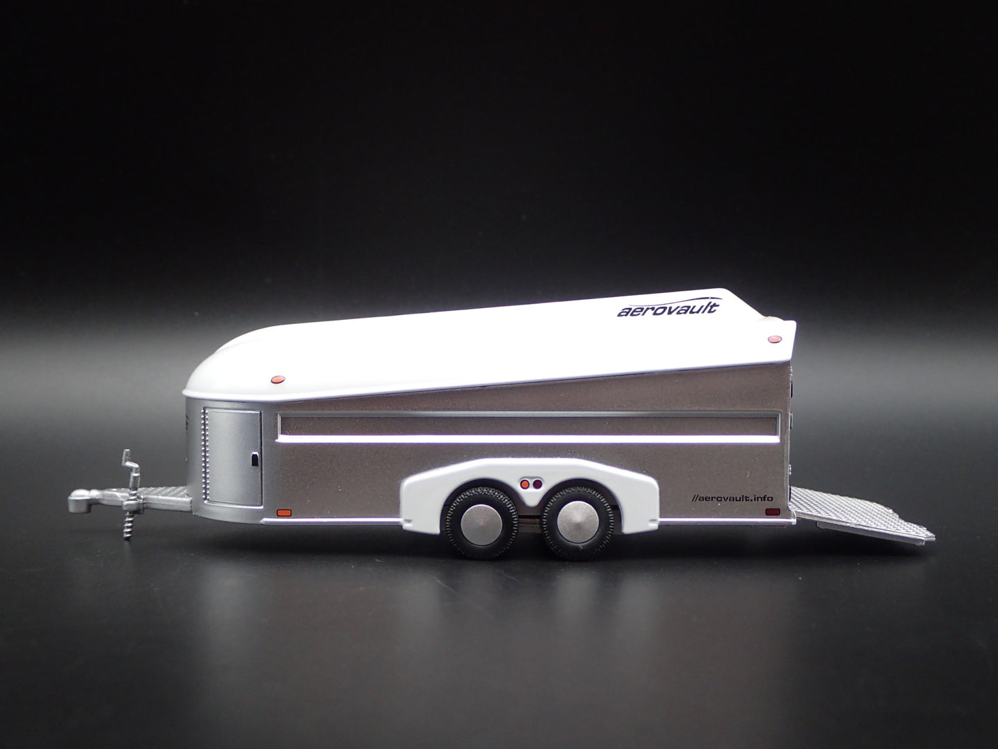 AEROVAULT MKII ENCLOSED CAR HAULER TRAILER OPENING DOOR 1:64 SCALE DIECAST MODEL