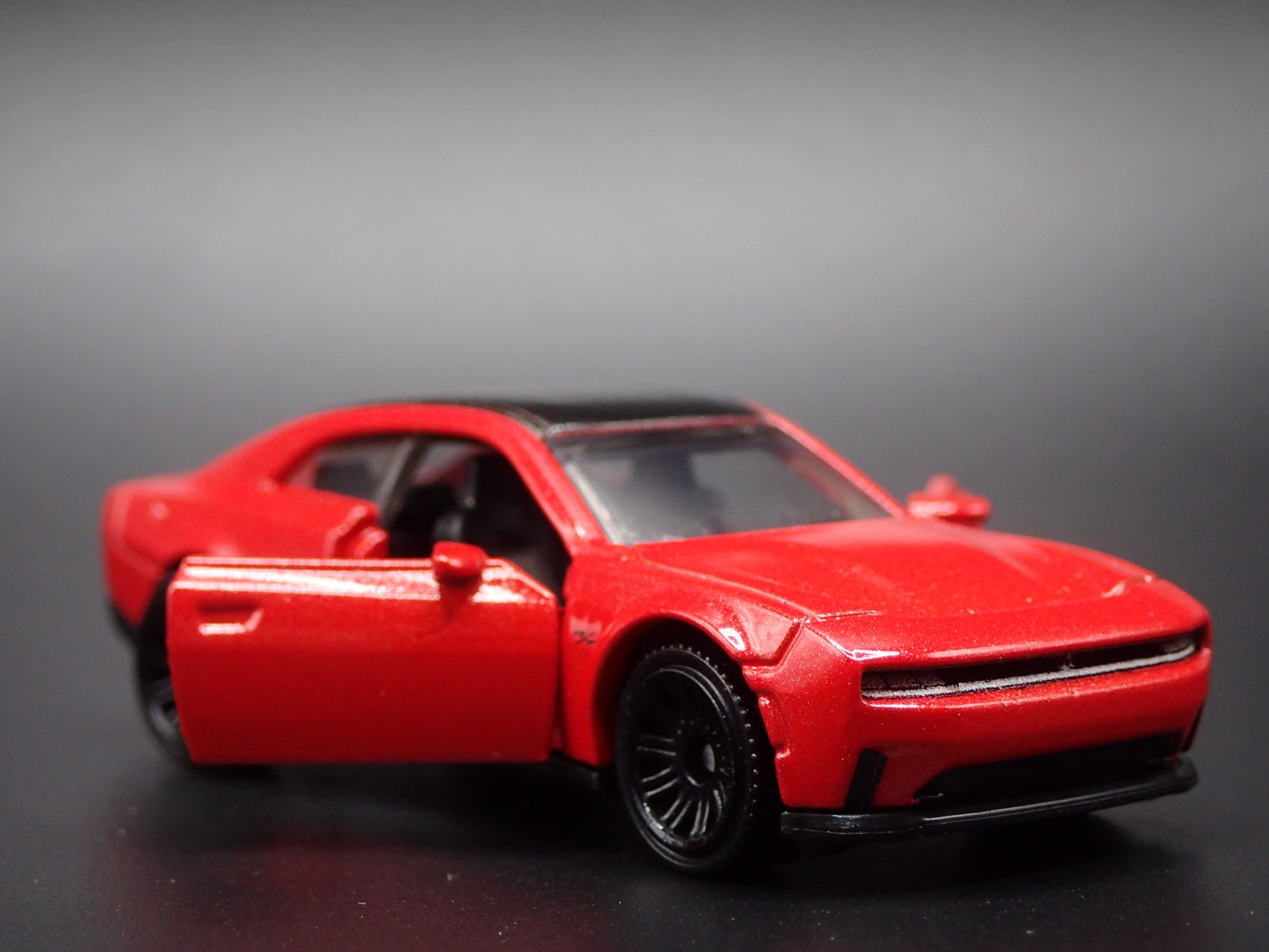 2024-2025 DODGE CHARGER RT EV ELECTRIC RED 1:64 SCALE DIORAMA DIECAST MODEL CAR