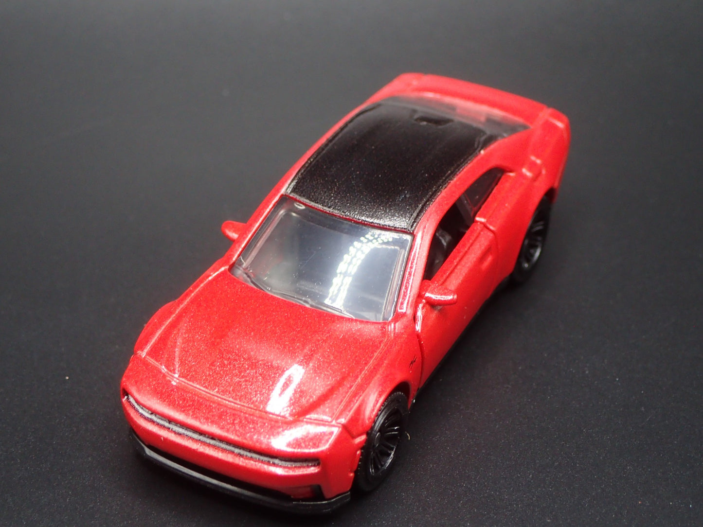 2024-2025 DODGE CHARGER RT EV ELECTRIC RED 1:64 SCALE DIORAMA DIECAST MODEL CAR