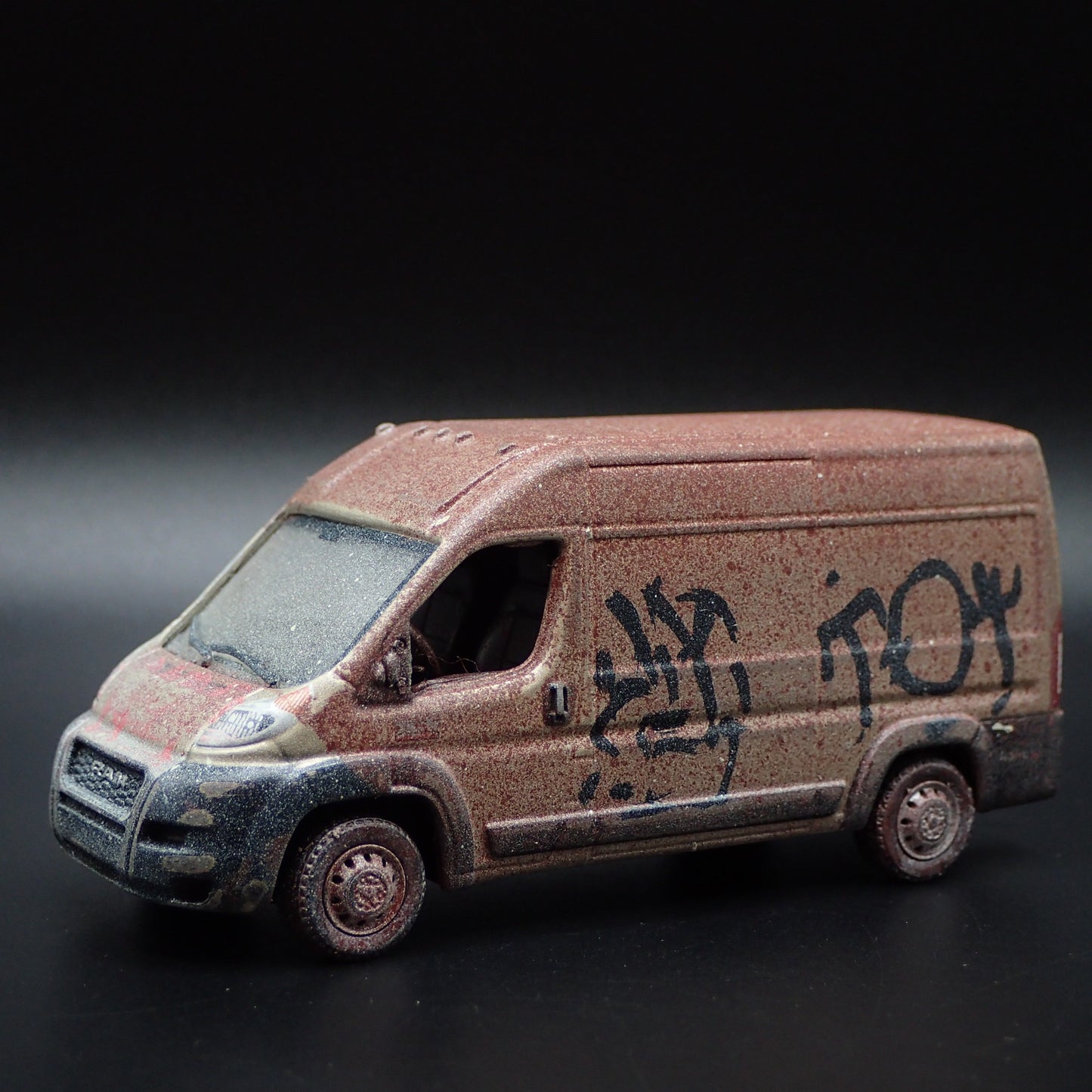 2019 19 RAM PROMASTER 2500 SPRINTER VAN TAGGED GRAFFITI 1:64 DIECAST MODEL CAR