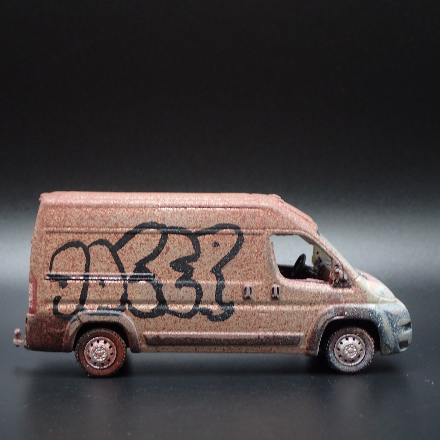 2019 19 RAM PROMASTER 2500 SPRINTER VAN TAGGED GRAFFITI 1:64 DIECAST MODEL CAR