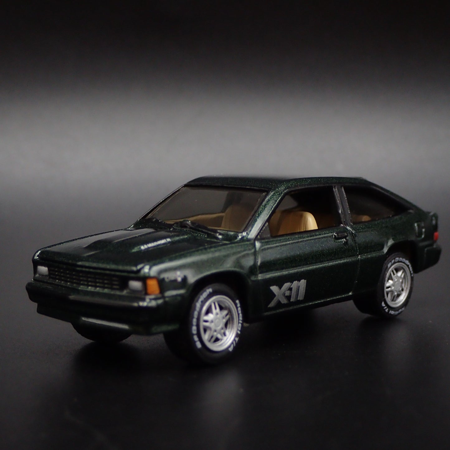 1981 81 CHEVY CHEVROLET CITATION X-11 GREEN 1:64 SCALE DIORAMA DIECAST MODEL CAR