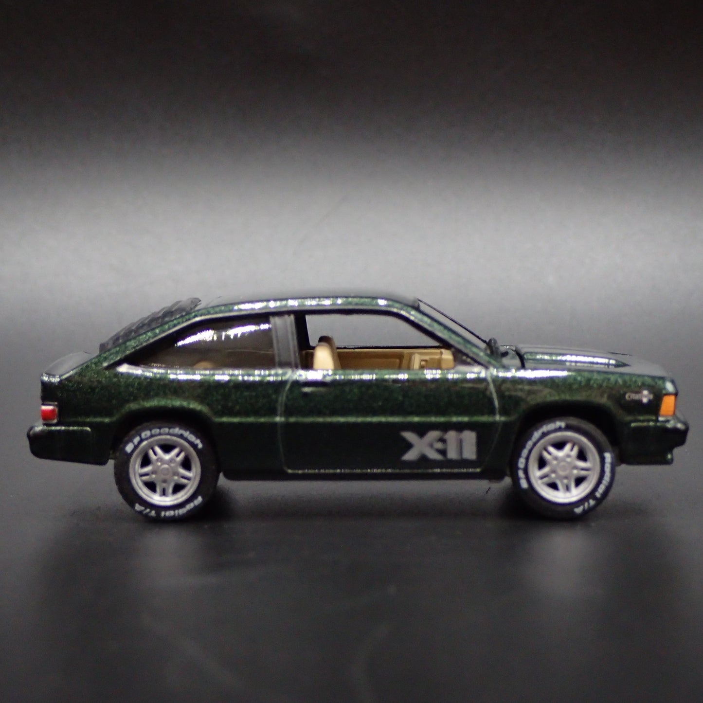 1981 81 CHEVY CHEVROLET CITATION X-11 GREEN 1:64 SCALE DIORAMA DIECAST MODEL CAR