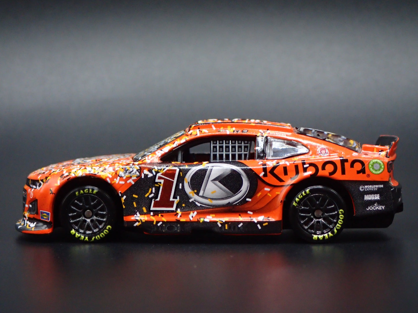 2024 CHEVY CAMARO ZL1 #1 ROSS CHASTAIN KUBOTA WIN NASCAR 1:64 DIECAST MODEL CAR