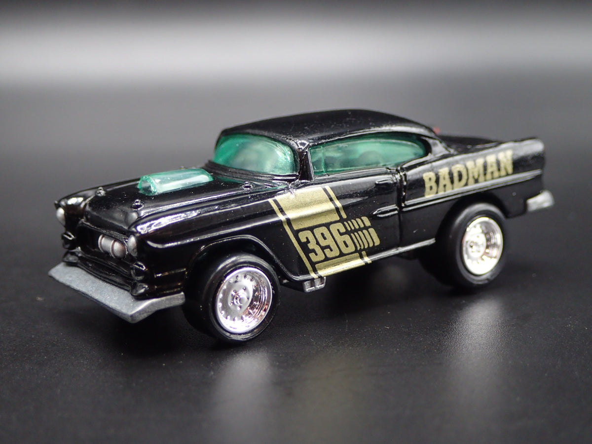 1955 55 CHEVY CHEVROLET BELAIR BAD MAN NHRA 1:64 SCALE DIORAMA DIECAST MODEL CAR