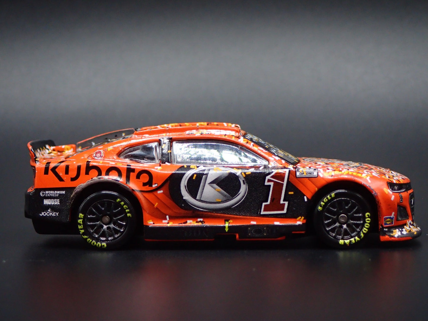 2024 CHEVY CAMARO ZL1 #1 ROSS CHASTAIN KUBOTA WIN NASCAR 1:64 DIECAST MODEL CAR