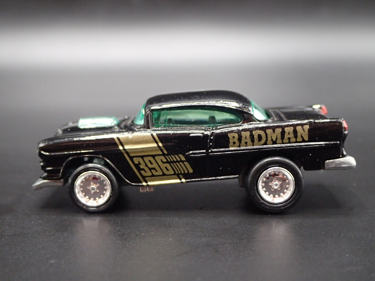 1955 55 CHEVY CHEVROLET BELAIR BAD MAN NHRA 1:64 SCALE DIORAMA DIECAST MODEL CAR