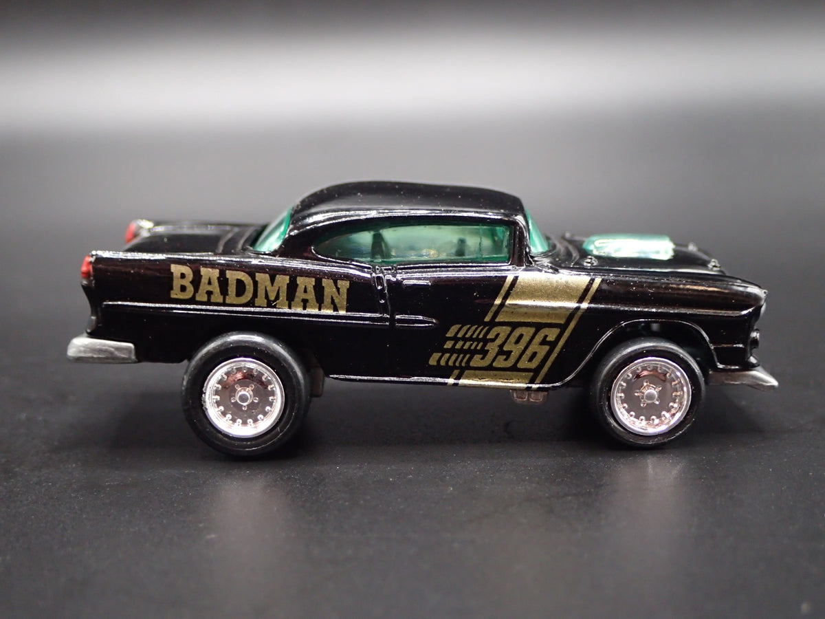 1955 55 CHEVY CHEVROLET BELAIR BAD MAN NHRA 1:64 SCALE DIORAMA DIECAST MODEL CAR