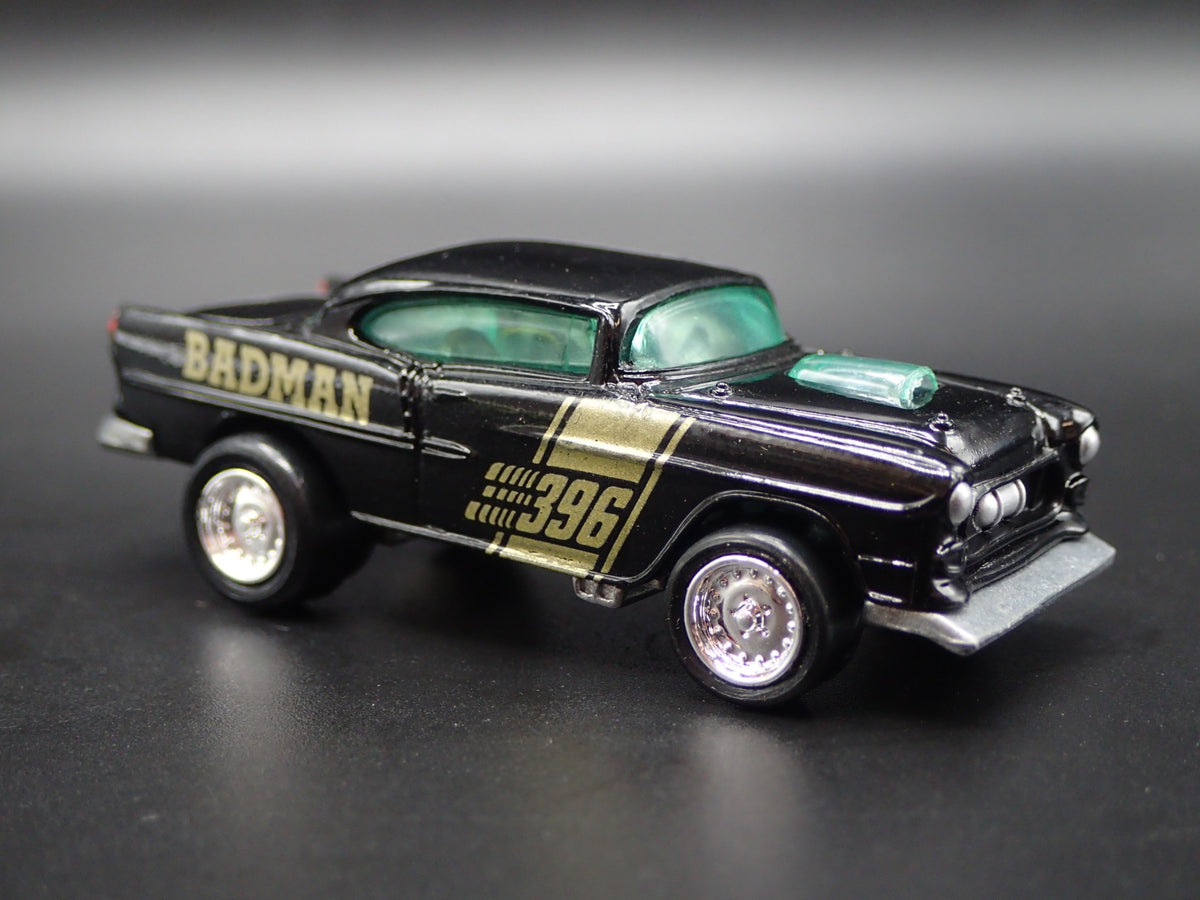 1955 55 CHEVY CHEVROLET BELAIR BAD MAN NHRA 1:64 SCALE DIORAMA DIECAST MODEL CAR